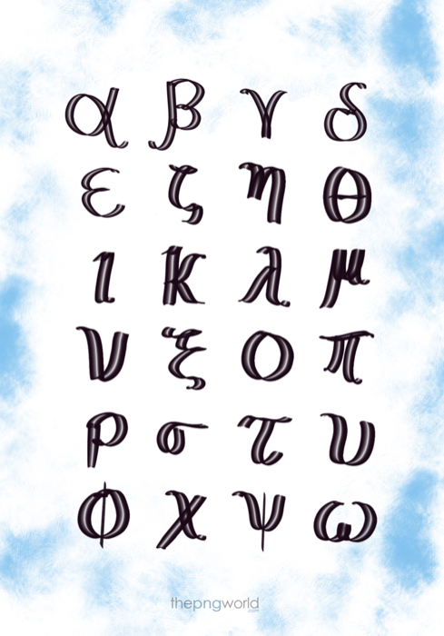 Symbols of Greek Alphabets Greek letters,alphabet,symbols,algebra,black letters,mathematics,alphabetic symbols,epsilon,alpha,beta,omega,gamma,abc,concept,Greek font,education,language,lambda,poster,names,science,icons,character,ancient
